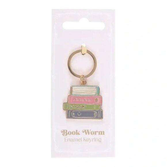 ($7) Book Worm Keyring - Picture 1 of 5